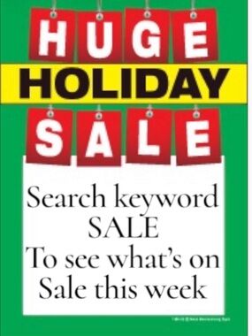 WHAT’S ON SALE?  Easy, just use the search bubble type SALE